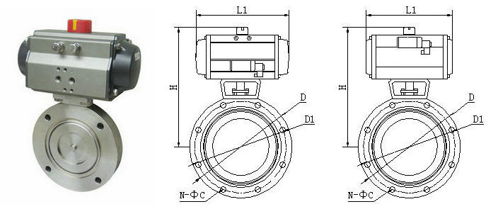 氣動真空蝶閥結(jié)構(gòu)圖